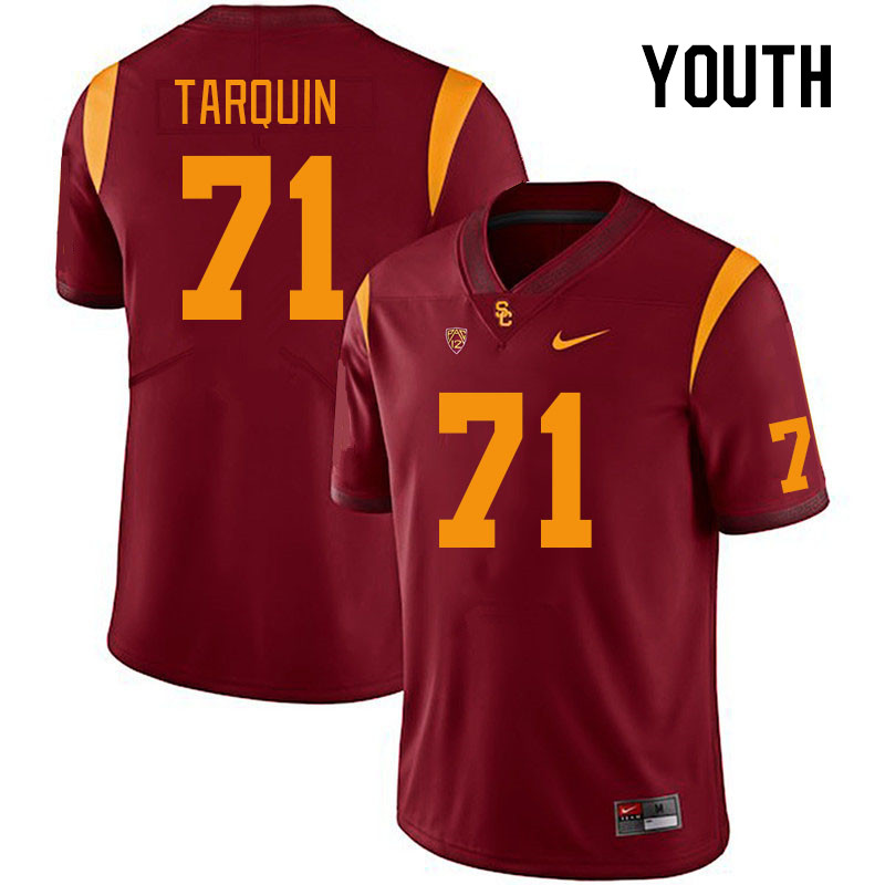 Youth #71 Michael Tarquin USC Trojans College Football Jerseys Stitched Sale-Cardinal